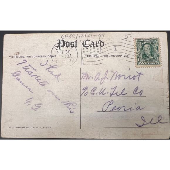 1907 Baseball Postcard Comic Series 1, I Was Called Out R.Henry Chicago MLB - Picture 2 of 3